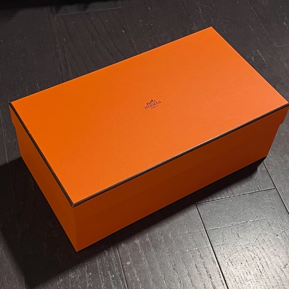 Hermes large size empty box shoe box case decoration storage orange - Picture 1 of 6